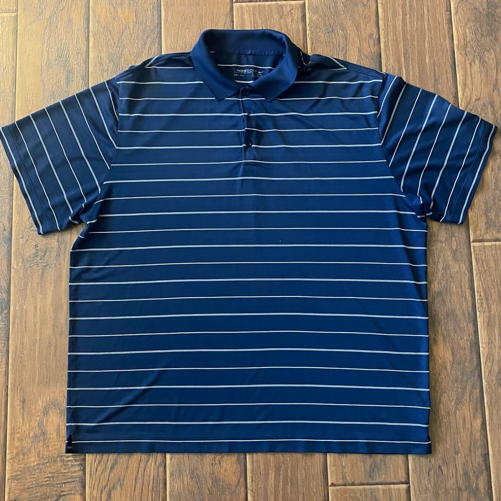 Nike Dri Fit blue men's golf polo shirt sz 2XL